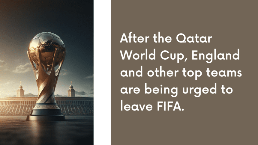 After the Qatar World Cup, England and other top teams are being urged to leave FIFA.