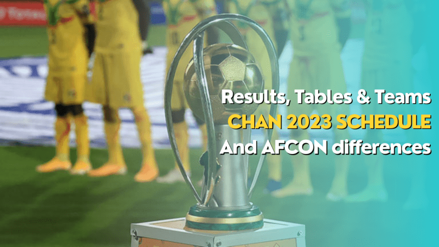 CHAN 2023 schedule, results, tables, teams, and AFCON differences