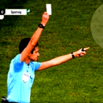 Referee Catarina Campos gave Sporting Lisbon and Benfica a white card during their women's cup match on Saturday.
