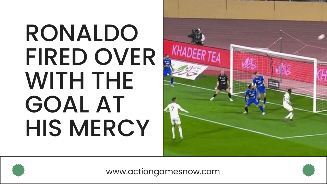 Cristiano Ronaldo misses a very easy goal for Al-Nassr, and a teammate calls him out on it.