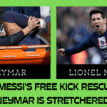 Lionel Messi's amazing free kick saves PSG, but Neymar has to be taken off on a stretcher.
