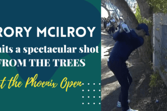 Rory McIlroy hits a spectacular shot FROM THE TREES at the Phoenix Open.