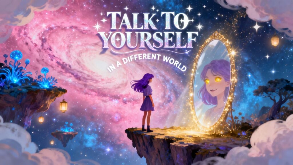 A person writing a handwritten note with a soft glowing silhouette representing their inner self.