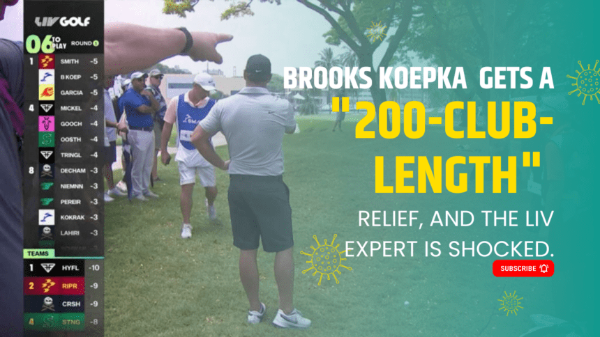 Brooks Koepka gets a "200-club-length" relief, and the LIV expert is shocked.
