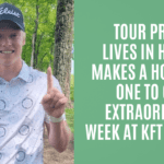 Tour pro who lives in his car makes a hole-in-one to cap an extraordinary week at KFT event.
