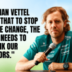 Sebastian Vettel thinks that to stop climate change, the world needs to "rethink our behaviors."