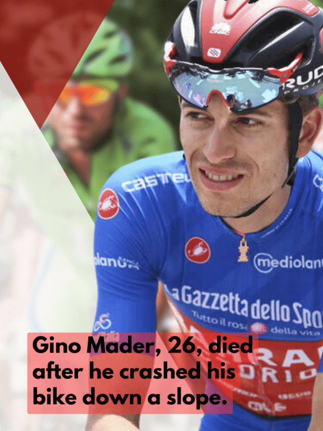 Gino Mader, 26, died after he crashed his bike down a slope.