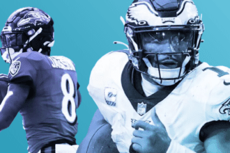 For Week 10, the Ravens beat the Eagles to become the NFL's top team.