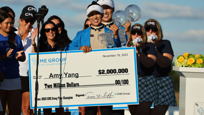 Prize money for the 2023 CME Group Tour Championship for each LPGA player