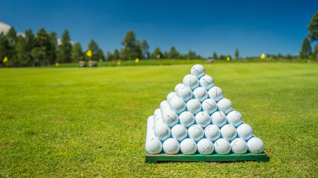Many golf balls used by pros