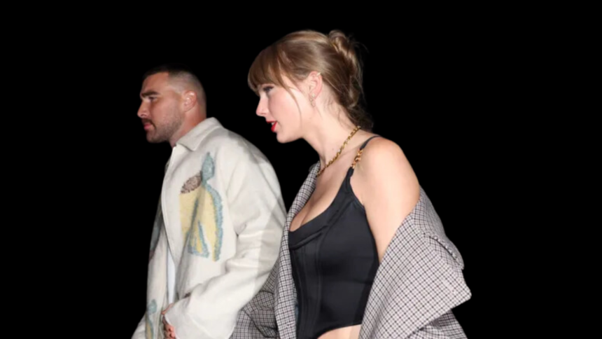 Travis Kelce talks about his first New Year's Eve with Taylor Swift.