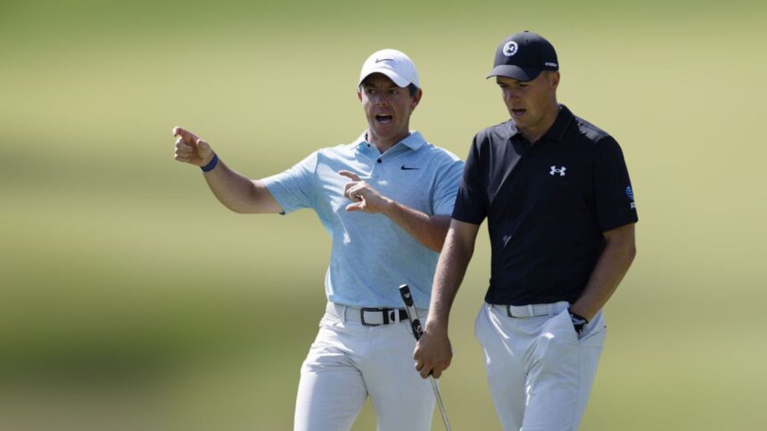 Rory McIlroy called Jordan Spieth during a fight at LIV Golf and then deleted himself from a group chat.