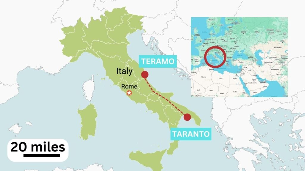 Taranto fans will have to travel a 600-mile round trip to watch home matches