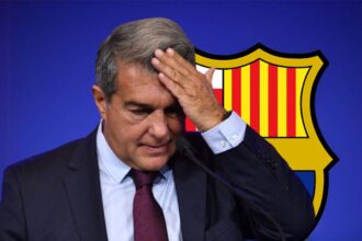 POR BLIMEY Barcelona president Joan Laporta is at the heart of the strange "Canape-gate" scandal because she threw snack platters into a fan row.