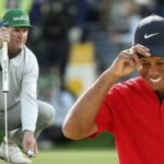 Tiger Woods makes fun of Charley Hoffman at Riviera after coming in second place at the WM Phoenix Open. He says, "Good job, old man."