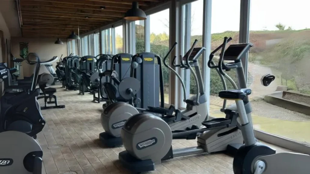 Compared to other parts of the resort, the gym looks pretty plain.