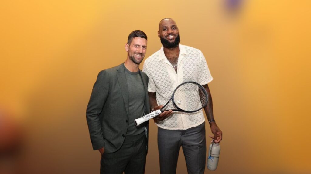 On Sunday night, Djokovic met with LeBron James and Steph Curry.
