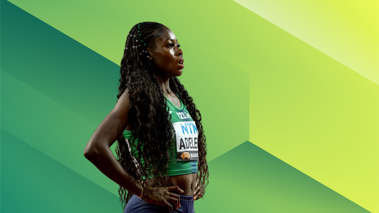 Rhasidat Adeleke beats two world winners to set the best time with the help of the wind.