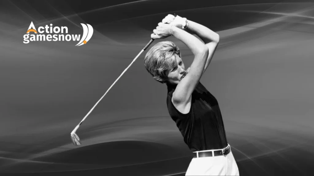 Portrait of Kathy Whitworth, a legendary American professional golfer known for her record 88 LPGA Tour victories and significant contributions to women's golf.