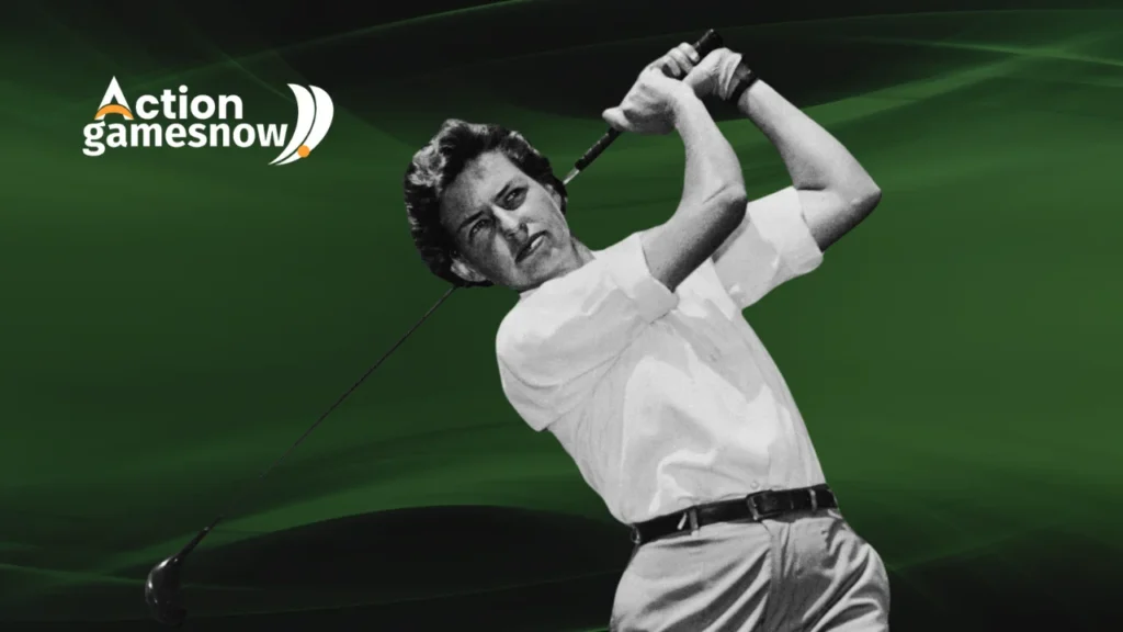 Portrait of Betsy Rawls, a distinguished American professional golfer known for her four major championship titles and significant contributions to women's golf.