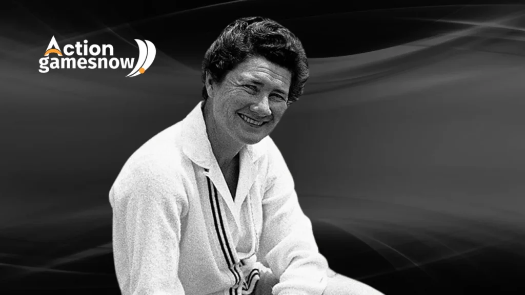 Portrait of Louise Suggs, a pioneering American professional golfer celebrated for her significant contributions to women's golf and her 11 major championship titles.