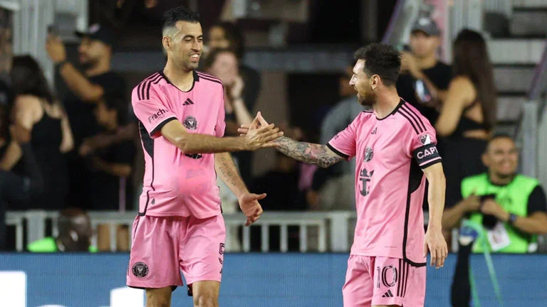Lionel Messi Sergio Busquets Inter Miami
© Provided by GOAL