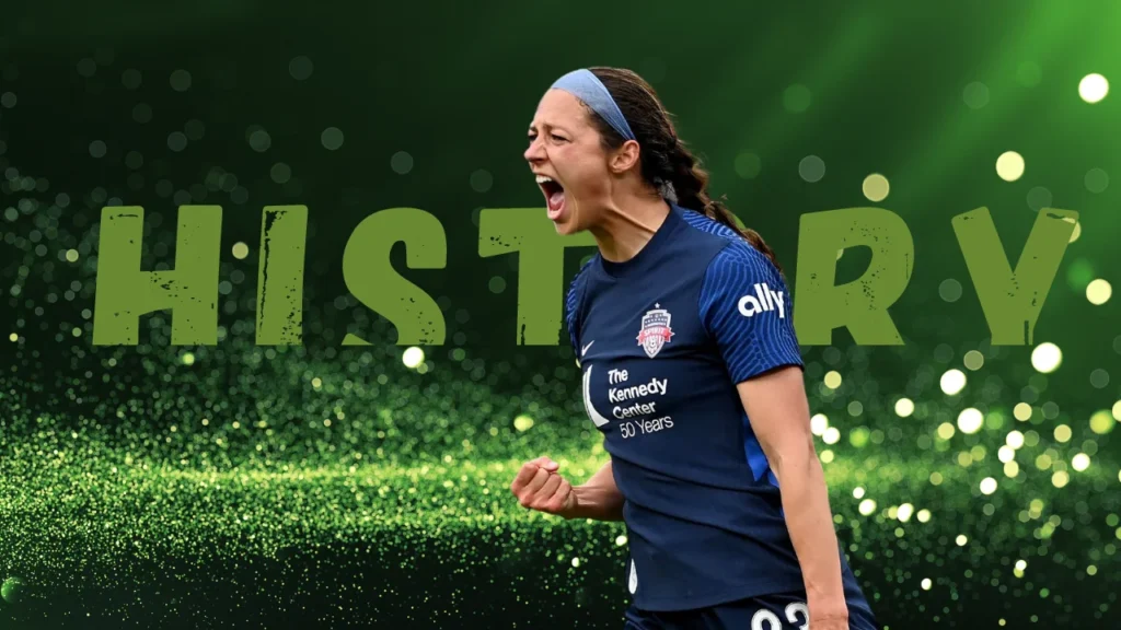 Hatch made history on Saturday when she scored the 40th goal for the Washington Spirit.