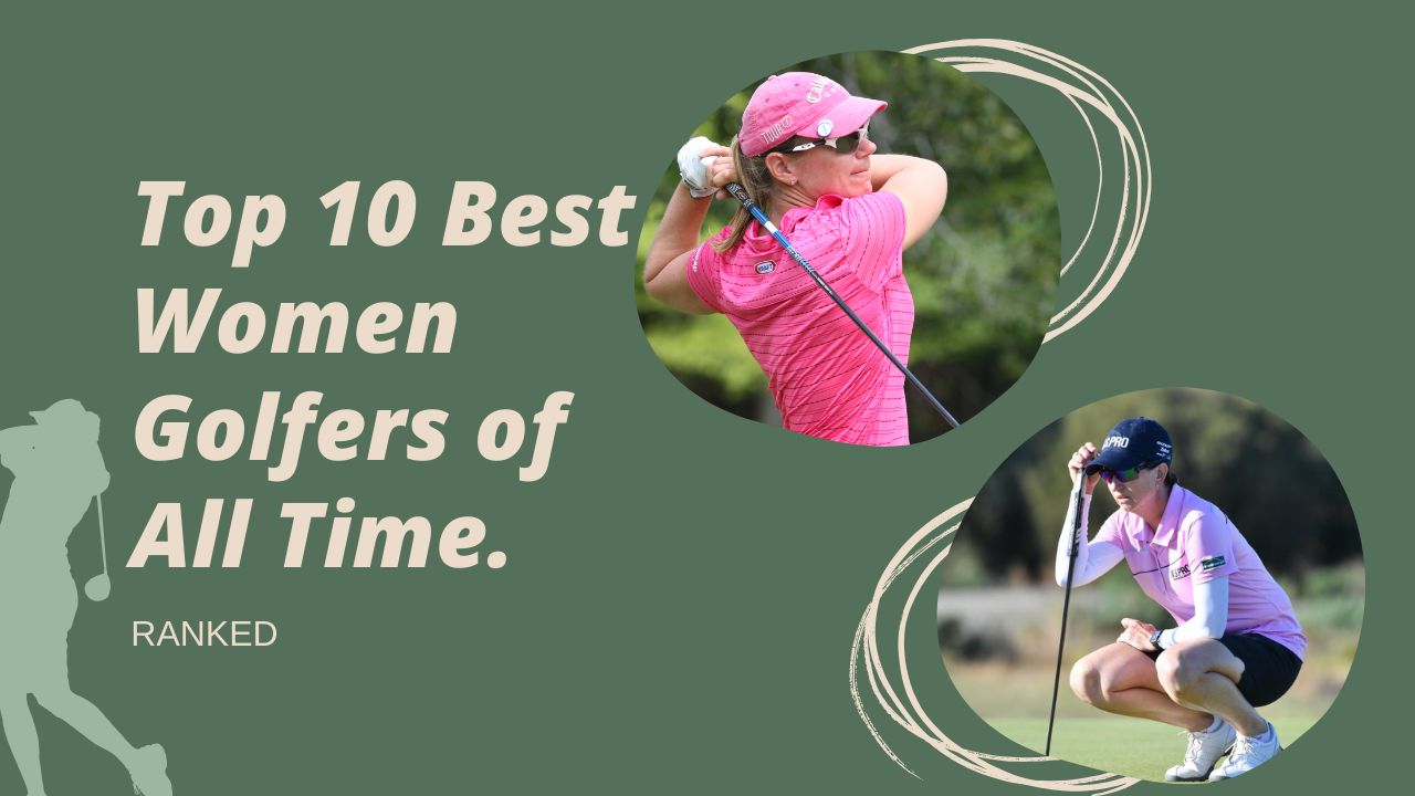 Collage of the top 10 best women golfers of all time, showcasing their achievements and iconic moments on the golf course.