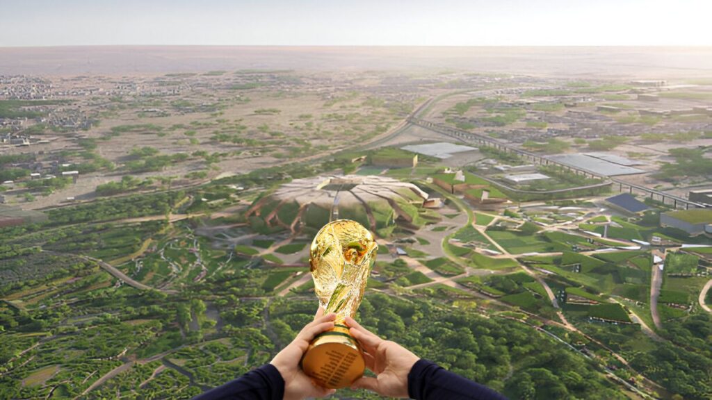 Human Rights Watch report on Saudi Arabia's bid to host the 2034 World Cup, highlighting human rights concerns and labor abuses.