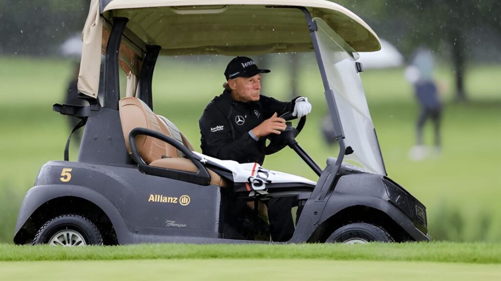 Bernhard Langer discussing his long-lasting success in professional golf with Golf Channel.