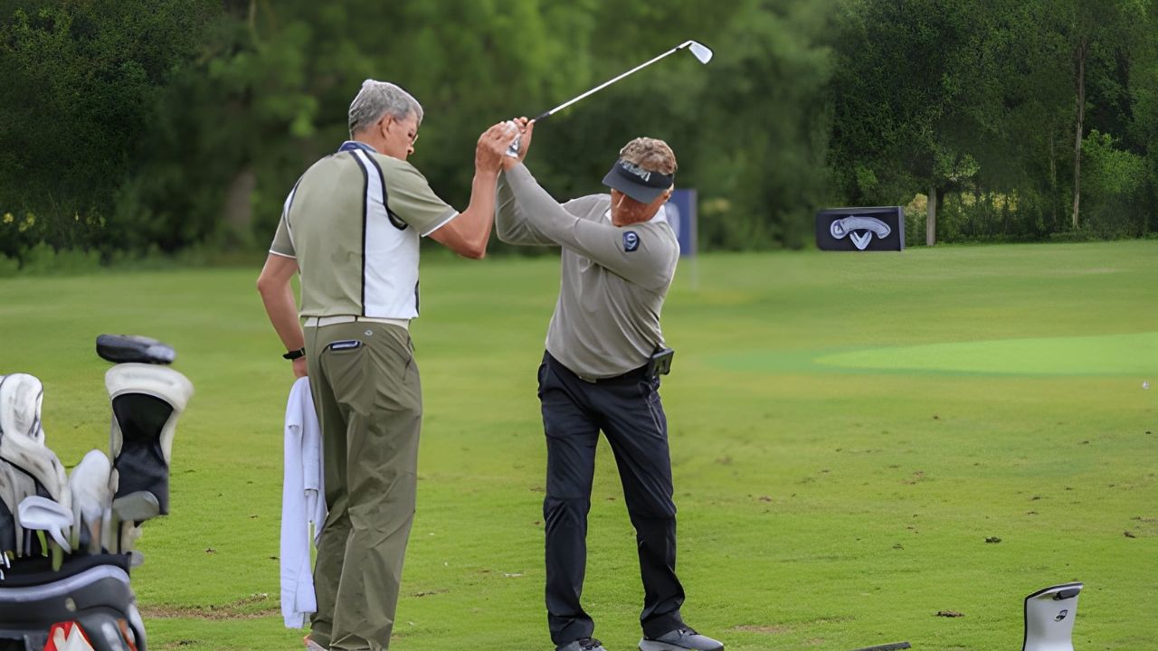 An iconic golf streak nearing its end, with an image of a golf course in the background.