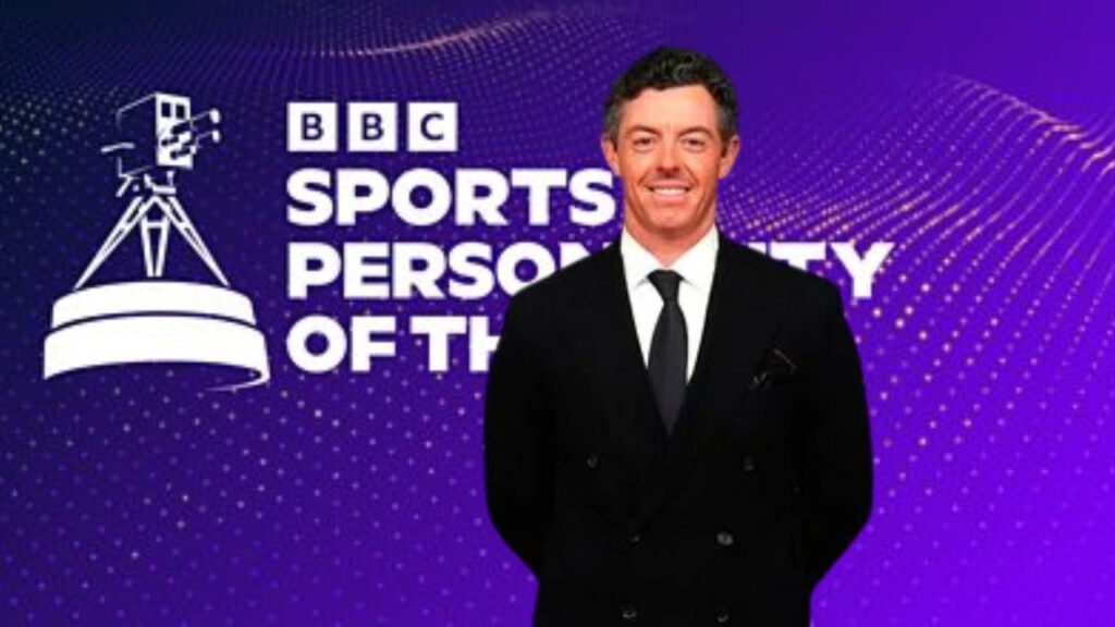 Rory McIlroy arriving at dock10 Studios for the 2025 BBC Sports Personality of the Year Awards in MediaCityUK, Salford