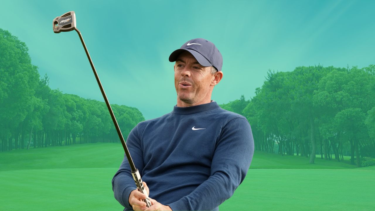 Rory McIlroy reacts after banana-peel mishap at the Australian Open