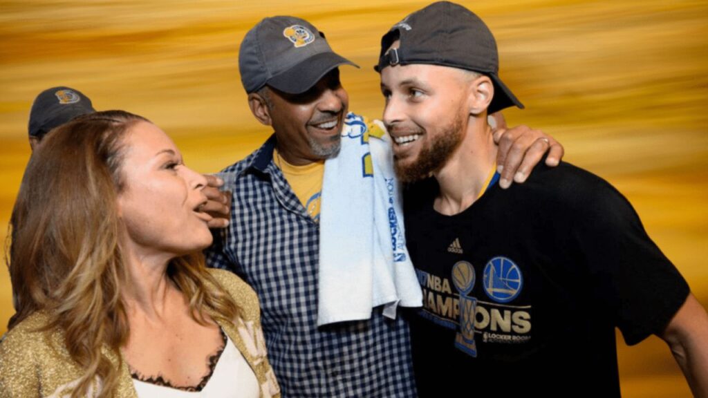 Dell Curry joyfully celebrating his wedding day with his new spouse, radiating happiness.