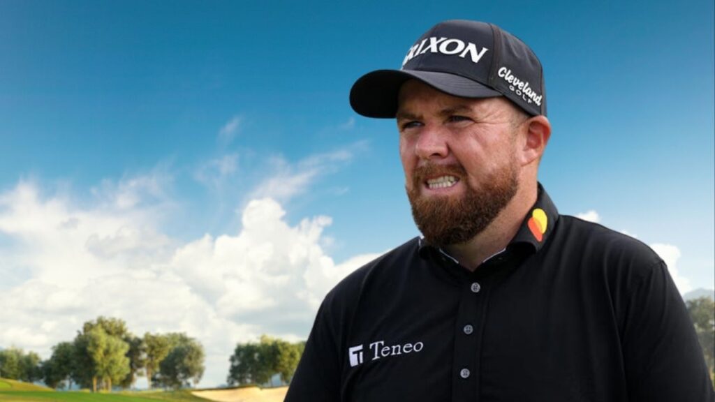 Shane Lowry of Ireland walking from the 13th green during the final round of the Truist Championship 2025 at The Wissahickon.
