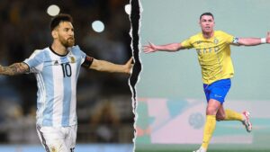 Famous football managers discussing the rivalry between Lionel Messi and Cristiano Ronaldo.