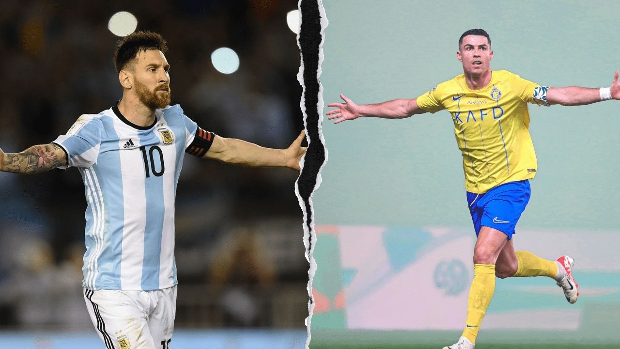 Famous football managers discussing the rivalry between Lionel Messi and Cristiano Ronaldo.