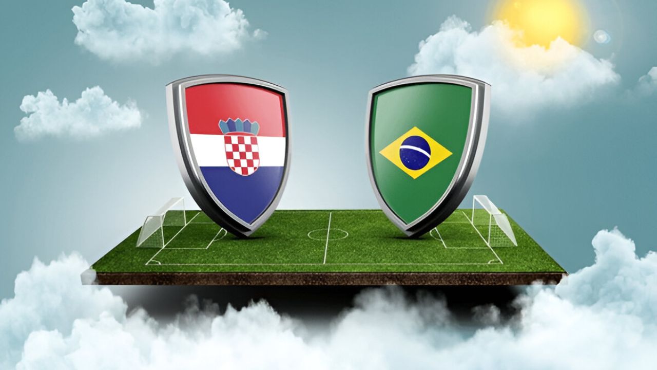 Croatia vs Brazil quarterfinal showdown, two teams battling for a spot in the semifinals.