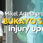Mikel Arteta presents Bukayo Saka injury update