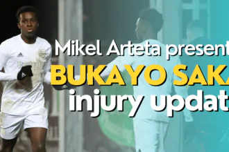 Mikel Arteta presents Bukayo Saka injury update
