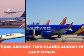 At a Texas airport, two planes almost hit each other.