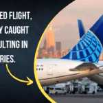 On a United flight, a battery caught fire, resulting in four injuries.