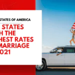 United States of America Five States with the Highest Rates of Marriage in 2021.