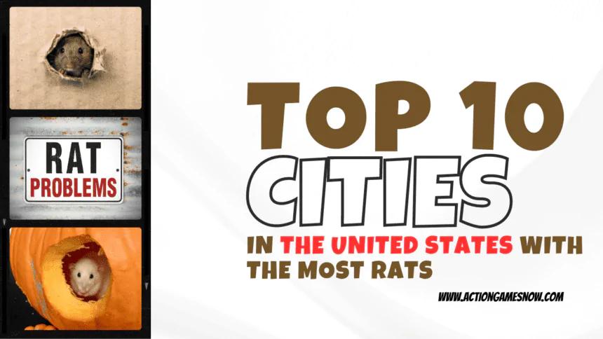The 10 cities in the United States with the most rats.