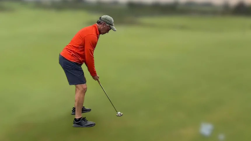 American man sinks a putt that is 401.2 feet long, breaking the Guinness World Record for the longest golf putt ever.