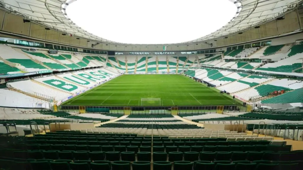 The 43,000-seat Timash Arena is where the Green Crocodiles play football.