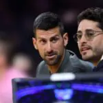 Novak Djokovic makes NBA stars look bad with an easy 3-pointer at the Lakers' home.