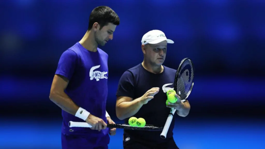 Novak Djokovic and Marian Vajda.
