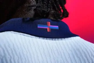 The St. George's Cross on the sleeve of England's new shirt has been slightly changed by Nike.