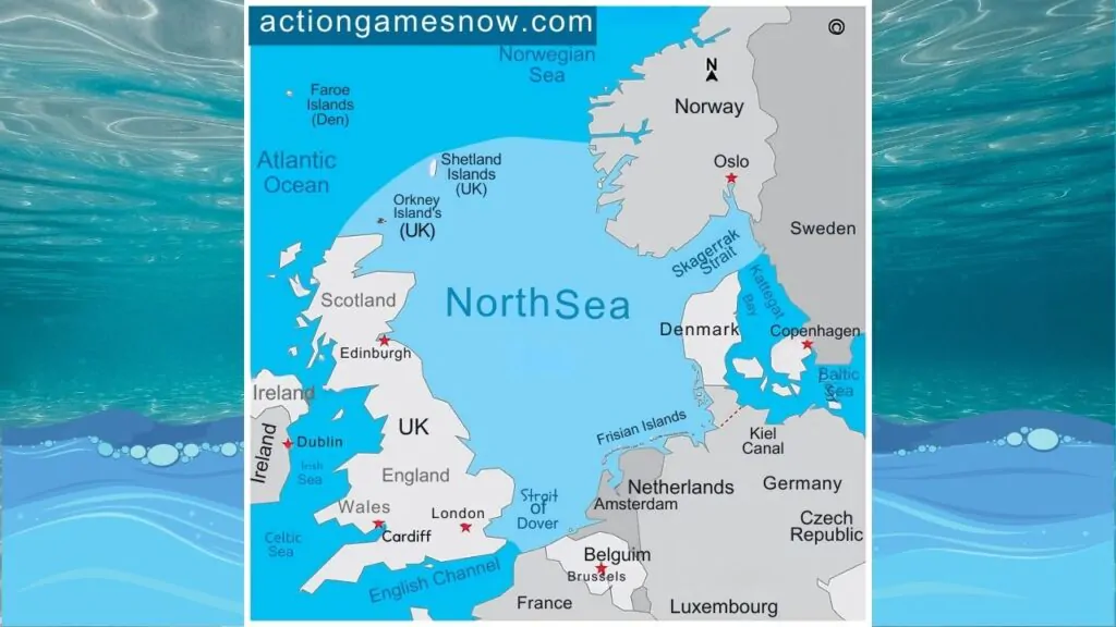 The North Sea is located in northwest Europe.